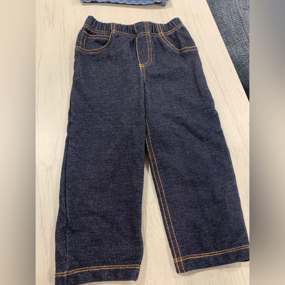 Carter's Vibrant Plaid Button Down Shirts - Red and Orange / Jean & Sweat-pant - Picture 6 of 14